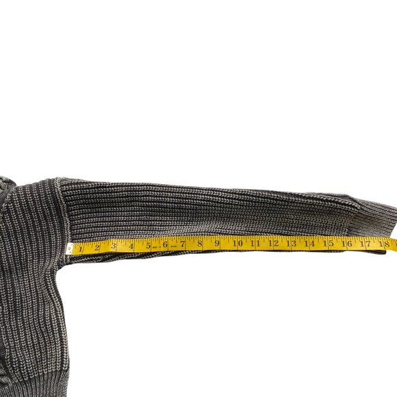 Aeropostale Cable Knit Grunge Crop Sweater Washed Out Mineral Wash Oversized-M - Picture 14 of 14